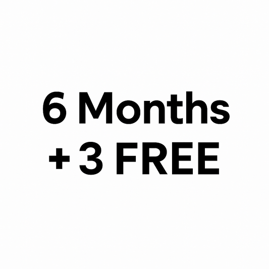 6 Months + 3 FREE